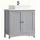 VASAGLE Waschbeckenunterschrank Waschtischunterschrank Badezimmerschrank verstellbare Ablage, 2 Fächer, mit 2 Türen, Breite 60cm grau 60 cm x 60 cm x 30 cm