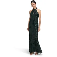 Vera Mont Abendkleid Glitzer-Look Grün 38