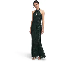 Vera Mont Abendkleid Glitzer-Look Grün 38