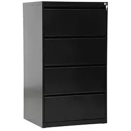 Gürkan Hängeregistraturschrank 76 x 132 x 62 cm schwarz