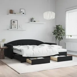 vidaXL Tagesbett 90 x 200 cm Schwarz