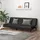 vidaXL Schlafcouch Kunstleder 2-Sitzer Schwarz