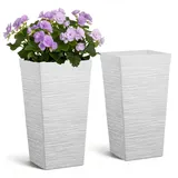 Vevor Pflanztopf 30 x 30 x 58 cm Weiß