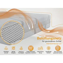 mks möbel Polsterbett GOLD 5 CLASSIC 140/200 - Beige Plüsch - Multipocket-Matratze