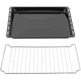 ICQN 445 x 375 x 35 mm, Gitter Set, Passend für Whirlpool, Ignis, Bauknecht, Indesit, Algor, Neckermann, Emailliert Fettpfanne und Verchr...