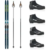 Fischer Langlaufski-Set Comfort Cruiser klassisch + Bindung + Schuhe + Stöcke (XL (189 cm Länge - für 95 bis 105 kg))
