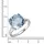 ZEEme Silber 925 rhodiniert mit Blautopas (beh.) 12mm
