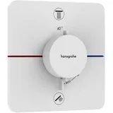 Hansgrohe ShowerSelect Comfort Q Thermostat Unterputz, Armatur mit Sicherheitssperre (SafetyStop) bei 40° C, Thermostat, Mischbatterie für 2 Verbraucher, Mattweiß