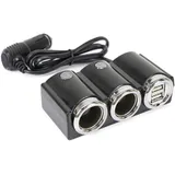 PNI Auto-Zigarettenanzünder-Splitter PNI Lighter 20 12V/24V 2 Ausgänge, 2 x USB, LED-Anzeige