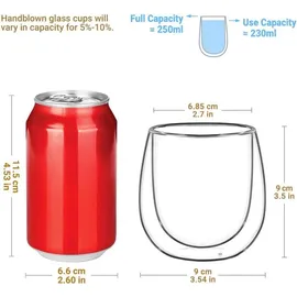 luxuskollektion Doppelwandige Latte Macchiato Gläser 0,25 l 2 St.