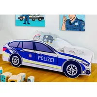 Kids Collective Jugendbett Polizei 80 x 160 cm Holz blau