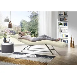 W.Schillig Relaxliege daily dreams Leder/Polyester 75 x 91 x 170 cm Beige mit Kissen