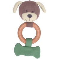 STERNTALER Greifling Baby Strick Spielfigur Greifling Hund in grün