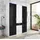 Priess Kleiderschrank 140 x 193 x 55 cm Schwarz
