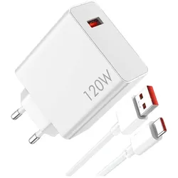 Xiaomi 120 Watt Hyper Charger Combo weiß, Ausgangsleistung bis 120 Watt