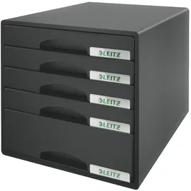 Leitz Schubladenbox Plus 28,7 x 36,3 x 27,0 cm 5-tlg. schwarz