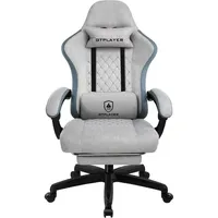 Luxuskollektion Gaming Stuhl mit Fußstütze Grau