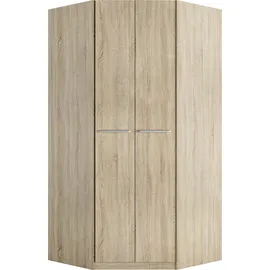 Priess Eckkleiderschrank PRIESS "Barcelona Kleiderschrank Ecklösung Raumwunder", braun (struktureichefarben hell), B:95cm H:193cm T:95cm, Holzwerkstoff, Schränke, Eckkleiderschrank, in 2 Tiefen Schrank Eckschrank Garderobe
