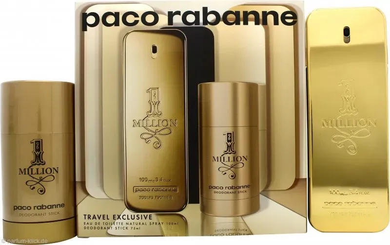 Paco Rabanne 1 Million Geschenkset 100 ml EDT + 75 ml Deodorant Stift