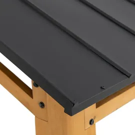 Sunjoy Carport Diran Zedernholz 336 cm x 603 cm Anthrazit FSC®