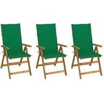 vidaXL Klappbare Gartenstühle 39 x 51 x 111 cm braun 3 St.