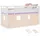 Homestyle4u Hochbett 90 x 200 cm Kiefer massiv weiß lila-beige