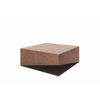 moebelfaktor Couchtisch Brinkk Cube, quadratisch, schwere und massive Form in 85x85 oder 70x70 cm braun 85 cm x 35 cm x 85 cm