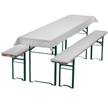 nyvi Bierbankauflagen Set 240 x 90 cm weiß 3-tlg.