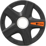 Sveltus Olympische Scheibe Wheel 5 kg, Schwarz, Eisen Gummi Legierter Stahl, Olympische Hantelscheibe, Gewichtsscheibe, Hantelscheibe