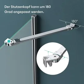 mai & mai Runddusche mit Türanschlag rechts 100 x 100 cm satiniert ESG-Sicherheitsglas R03k