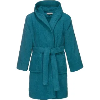REDBEST Kinder-Kapuzen-Bademantel 100% Baumwolle Frottier, Serie Chicago - saugstark, strapazierfähig, mit Taschen und Bindegürtel - 86-92