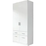 Rauch Drehtürenschrank CELLE 91 x 210 x 54 cm Weiß