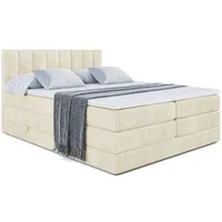 Altdecor Boxspringbett mit Matratze Topper, Polsterbett mit Bettkasten OTTA
