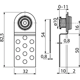 alcadrain Badewannetür magnetisch (unter Fliesen), Höhe verstellbar