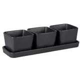 Wenko Snack & Dip Schalen Set Schwarz