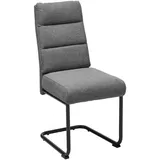 Livetastic Schwingstuhl, Dunkelgrau, Holz, Metall, Textil, Pappel, Sperrholz, Rundrohr, 45x94x62 cm, mit Griff, Esszimmer, Stühle, Esszimmerstühle, Schwingstühle