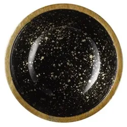 Servierschale MANGO aus Mangoholz Schwarz/Gold 0,8 Liter