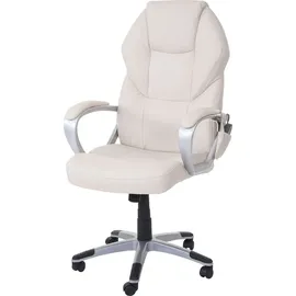 Mendler Massage-Bürostuhl HWC-A69 Kunstleder Beige