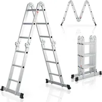 Juskys Aluminium Multifunktionsleiter 6 Sprossen
