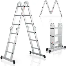 Juskys Aluminium Multifunktionsleiter 6 Sprossen