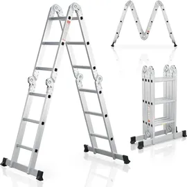 Juskys Aluminium Multifunktionsleiter 6 Sprossen