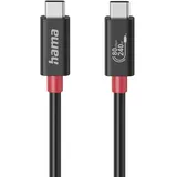 Hama USB-C-Kabel, E-Marker, USB4 Gen4, 80 Gbit/s, 5 A, 240 W, 1,00 m