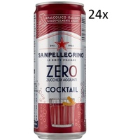 24x San Pellegrino Cocktail Zero Ingwer Ohne Zucker Softdrink Einwegdose 33cl