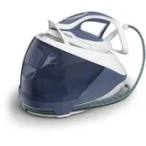 Tefal GV9225 Pro Express Protect Dampfbügelstation | 7,6 Bar Dampfdruck | variable Dampfmenge: 140 g/Min. | Dampfstoß: 550 g/Min. | Anti-Kalk-Kollektor | vertikale Dampffunktion | Blaugrau/Weiß