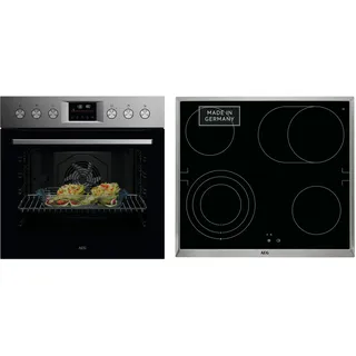 AEG Elektro-Herd-Set Serie 5000 »HH24HSPM«, Pyrolyse-Selbstreinigung, Edelstahl Design
