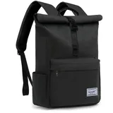 TANTOMI Rucksack Damen Herren, Rucksack Laptop Tasche 15,6 Zoll, Laptop Rucksack Damen Herren weit öffenbar, Rolltop Rucksack wasserdicht,Backpack Daypack für Schule,Fahrradfahren,Freizeit und Reise.