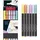 Faber-Castell Brush Pen Set 6 St. Pastell Schwarz/Mehrfarbig