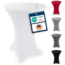 Blumtal Stehtischhusse Stretchbezug Weiß Ø 60 - 65 cm