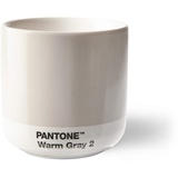 Pantone doppelwandiger Porzellan-Thermobecher Cortado, ohne Henkel, 190ml, Warm Gray 2