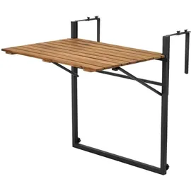 QLS Balkonhängetisch 43 x 57 x 60 cm Schwarz